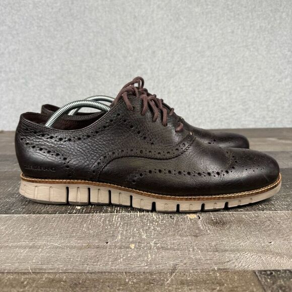 Cole Haan Mens Size 12 Zerogrand OS Wing Tip Oxford Brown Shoes Lace Up C25273 - Picture 1 of 10